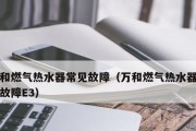 万和热水器E1报警故障代码解决方法（万和热水器E1报警故障代码的常见原因及排除办法）