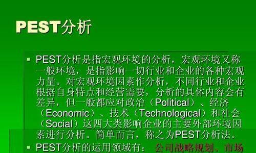 以PEST宏观环境分析为基础的企业战略规划案例分析（以PEST宏观环境分析为导向）