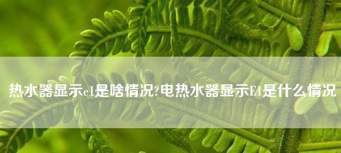 夏普热水器E5故障代码的维修指南（解决夏普热水器E5故障的方法和步骤）